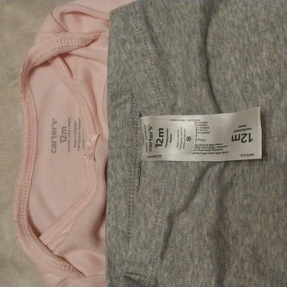 Pink/Heather Bunny Onsie with Matching Bottoms - Picture 4 of 4